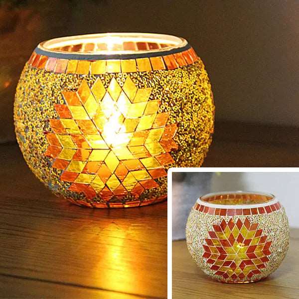 Modern glass candle holder for a cozy atmosphere