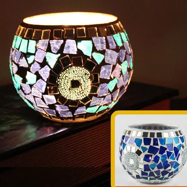 Modern glass candle holder for a cozy atmosphere