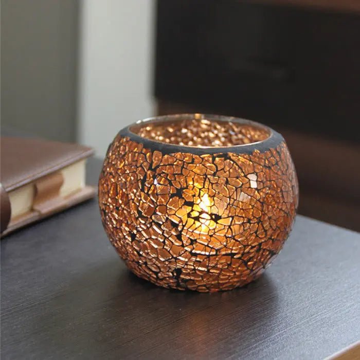 Modern glass candle holder for a cozy atmosphere