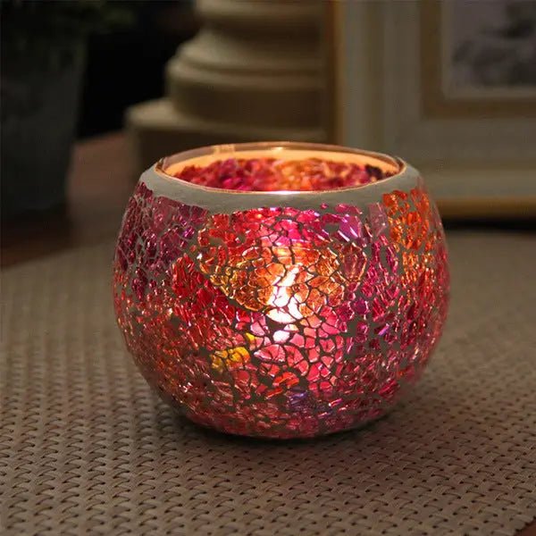 Modern glass candle holder for a cozy atmosphere