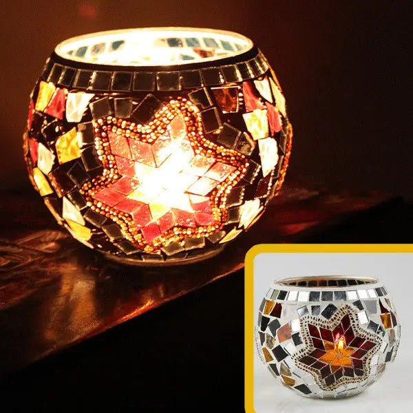 Modern glass candle holder for a cozy atmosphere
