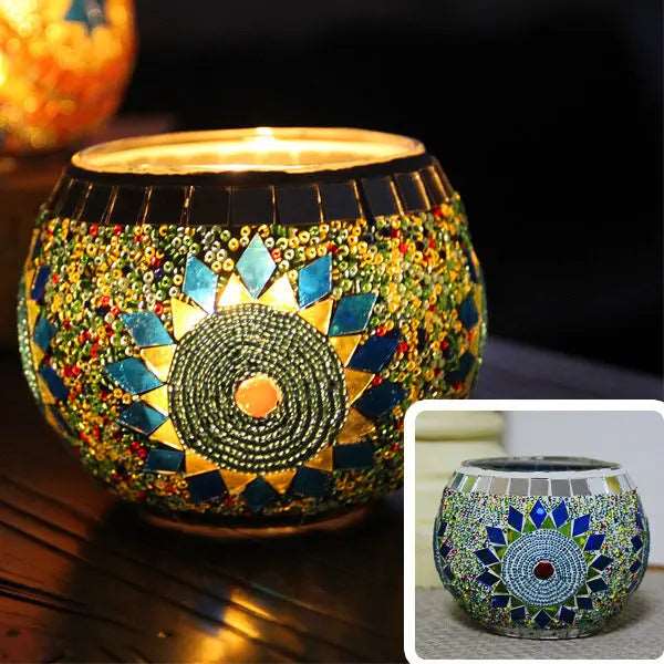 Modern glass candle holder for a cozy atmosphere