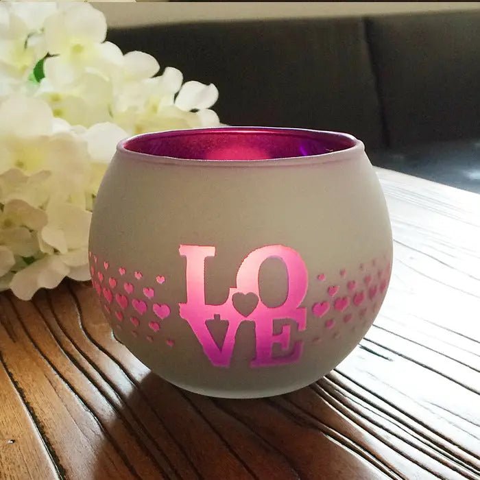 Modern glass candle holder for a cozy atmosphere