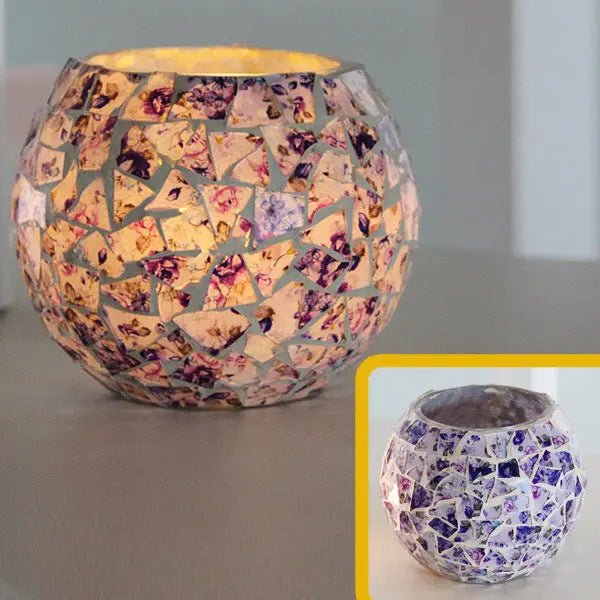 Modern glass candle holder for a cozy atmosphere