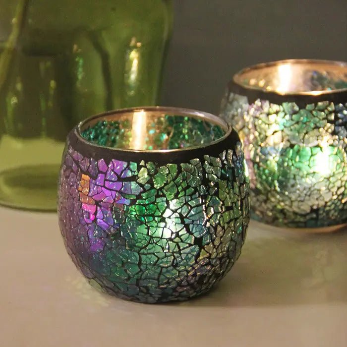 Modern glass candle holder for a cozy atmosphere