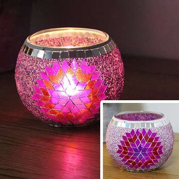 Modern glass candle holder for a cozy atmosphere