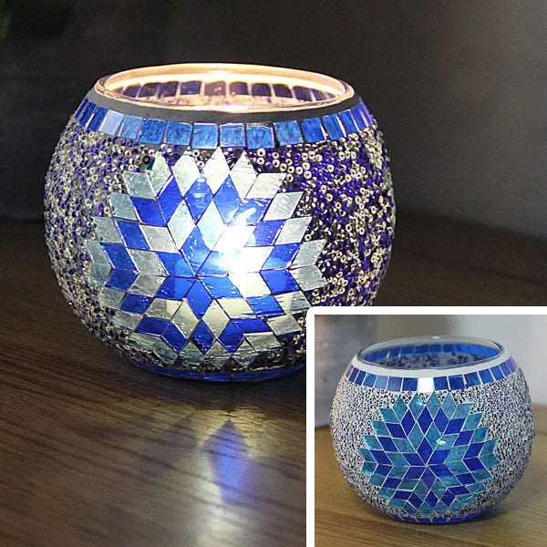 Modern glass candle holder for a cozy atmosphere