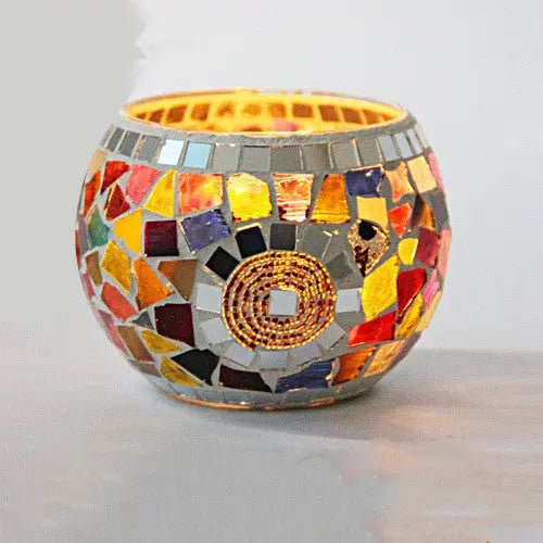 Modern glass candle holder for a cozy atmosphere