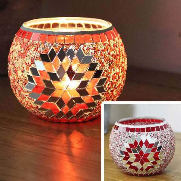 Modern glass candle holder for a cozy atmosphere