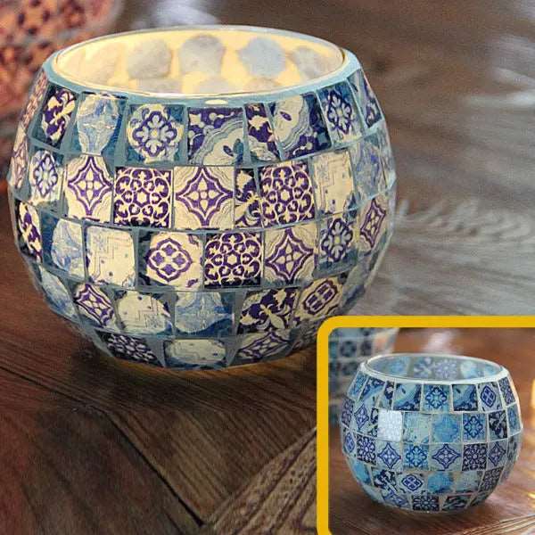 Modern glass candle holder for a cozy atmosphere