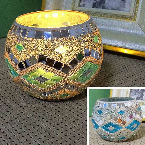 Modern glass candle holder for a cozy atmosphere
