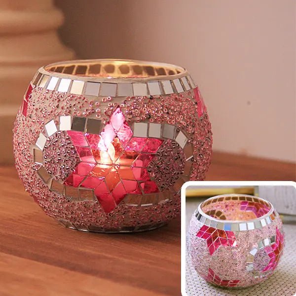 Modern glass candle holder for a cozy atmosphere