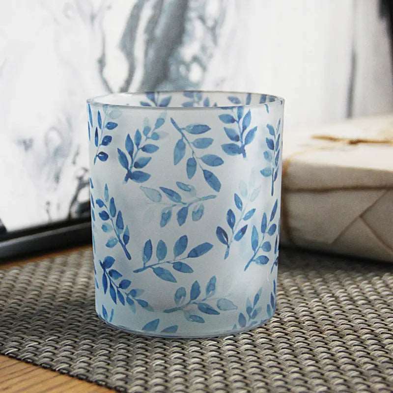 Modern glass candle holder for a cozy atmosphere