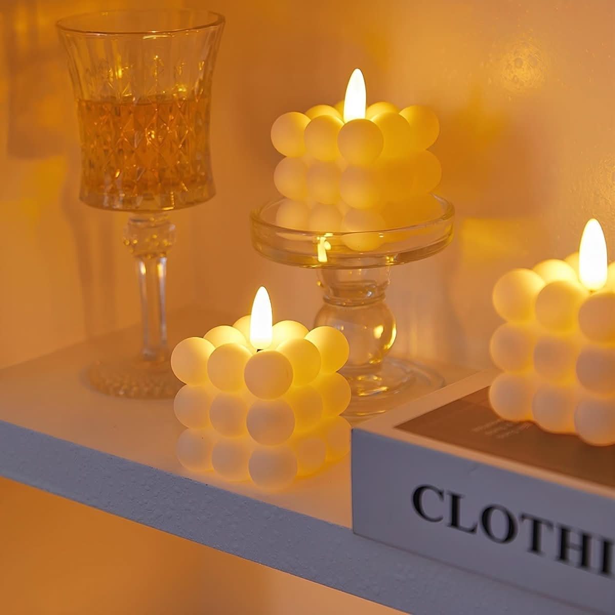 Flameless Decorative Candles with Realistic Flicker Effect