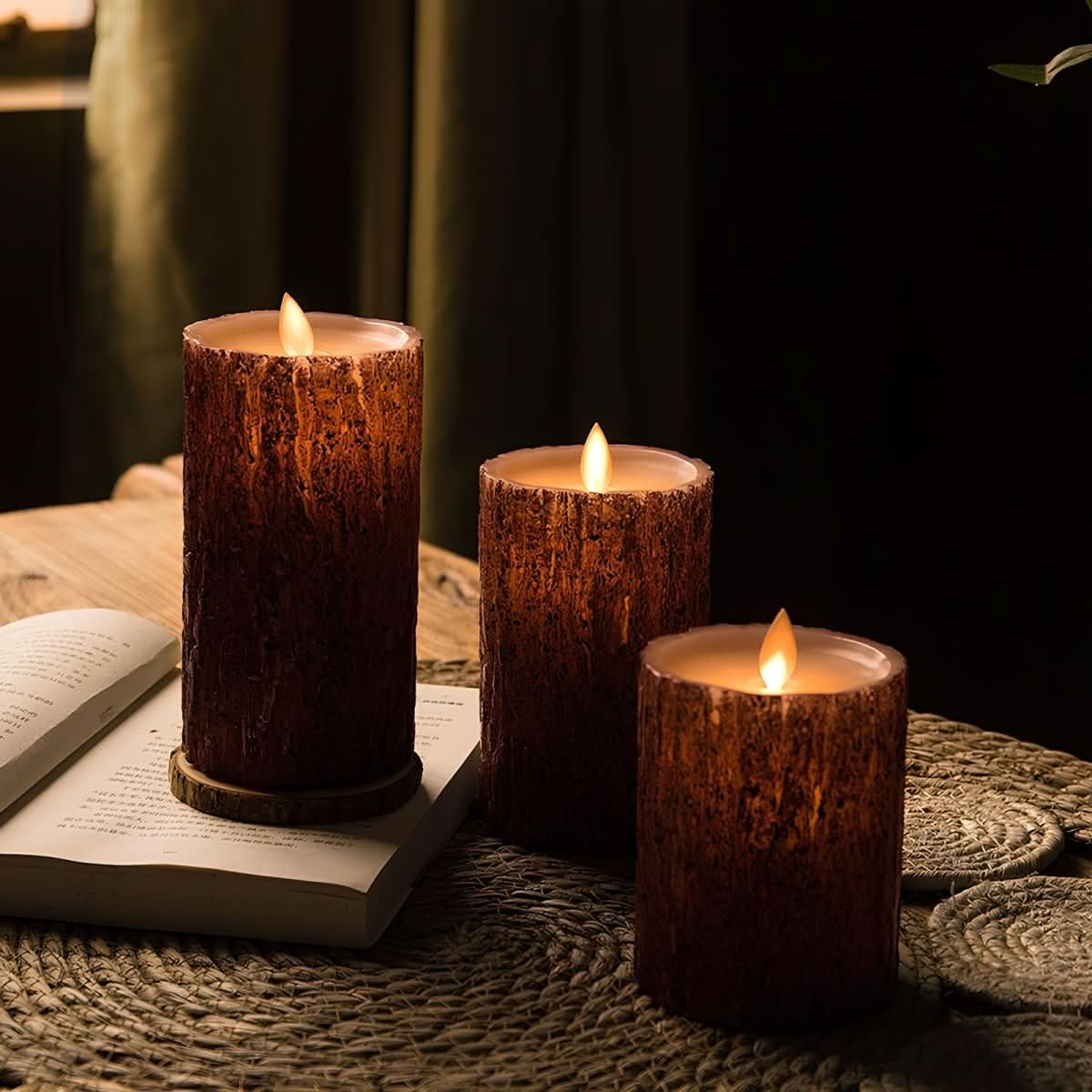 Flameless Decorative Candles with Realistic Flicker Effect