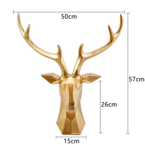 3D Deer Head Statue for a Majestic Atmosphere - RegalDeer
