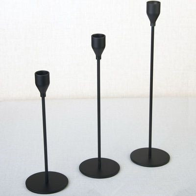 3-piece set metal candle holder