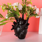 Heart-shaped Art Vase – Creative Vessel in Anatomical Design Made of Resin