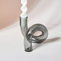 Glass Vase with Candle Holder for Elegant Home Decoration