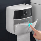 Toilet paper holder wall mounted paper shelf storage box toilet tissue dispenser