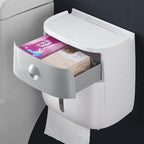 Toilet paper holder wall mounted paper shelf storage box toilet tissue dispenser