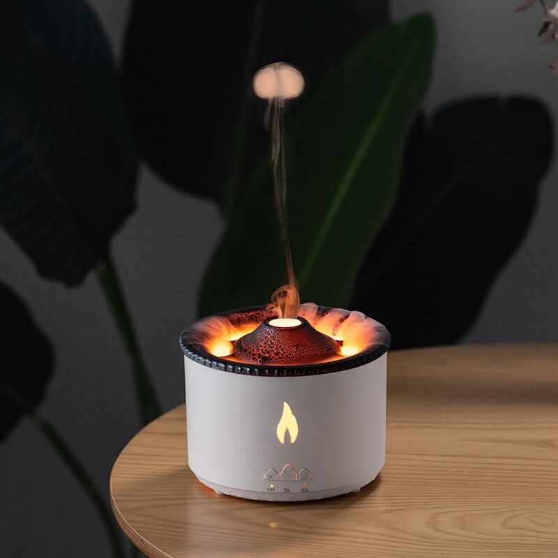 Stylish Aroma Diffuser & Humidifier with Real Flame Effect