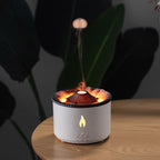 Aroma humidifier with flame effect & night light for relaxation & room fragrance