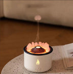 Stylish Aroma Diffuser & Humidifier with Real Flame Effect