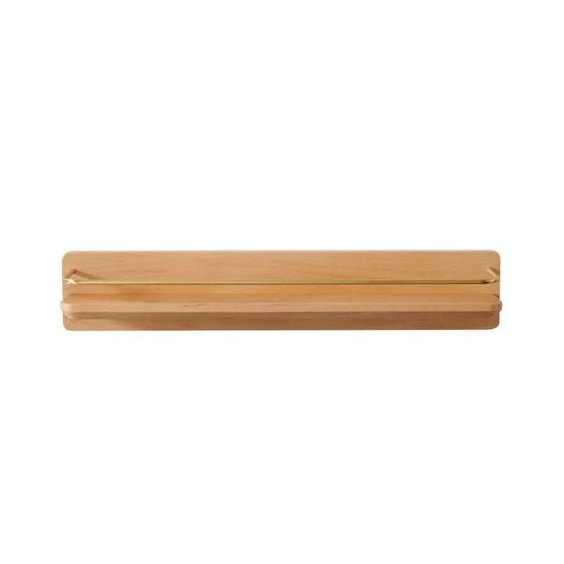 Wall coat rack made of bamboo with shelf & sturdy hooks
