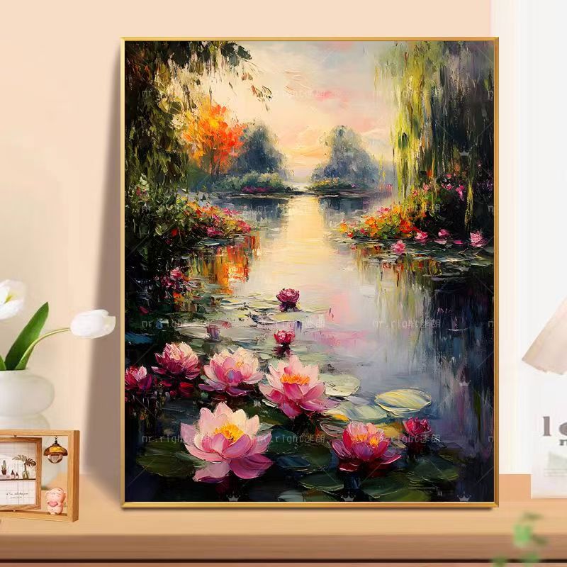 Floral Landscape Oil Painting Wall Art Meroci