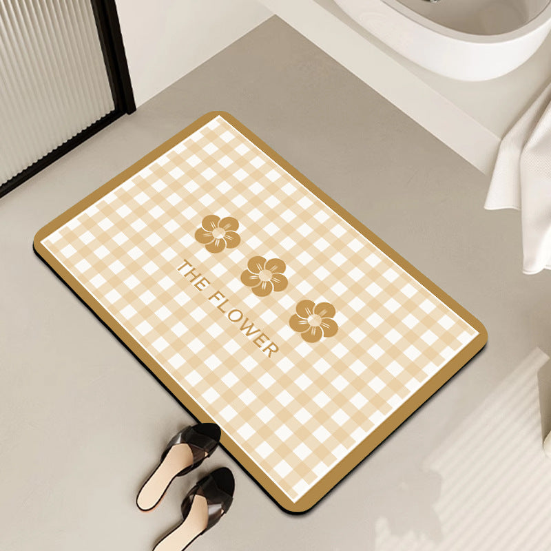 Stylish Floral Patterned Comfort Bath Mat