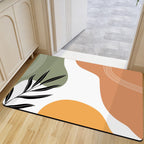 Cheerful Floral Design Indoor Area Mat