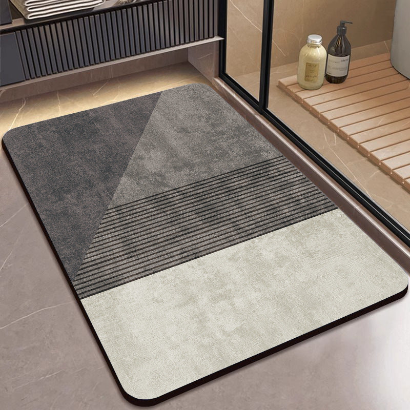 Geometric Pattern Soft Memory Foam Bath Mat