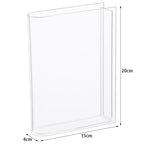 Slim Acrylic Standing Display Vase For Single-Stem Arrangements And Narrow Ledge