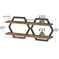 Wall shelf with modern honeycomb design