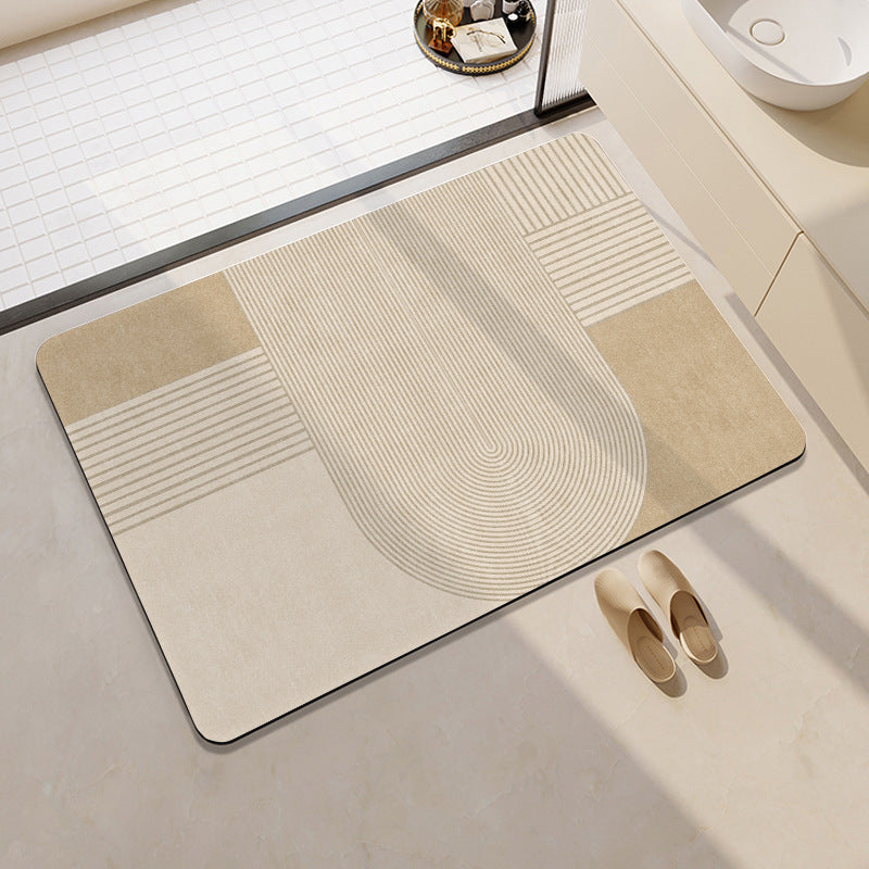 Geometric Patterned Bathroom Mat