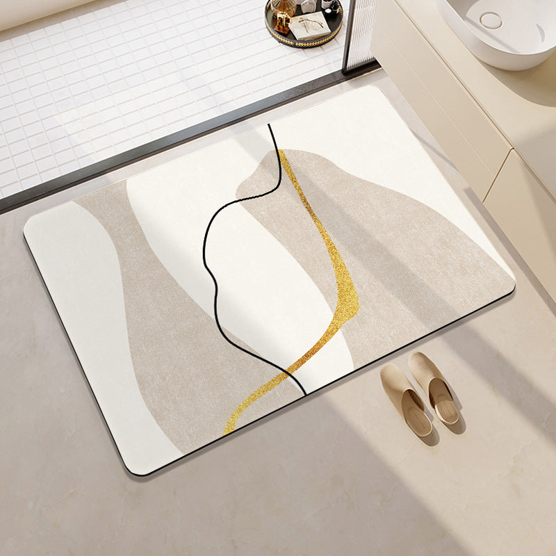 Artistic Cat-Themed Bath Mat