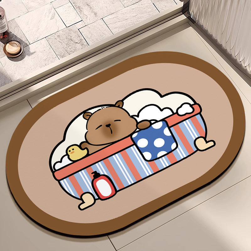 Cute Cartoon Dog Bath Mat