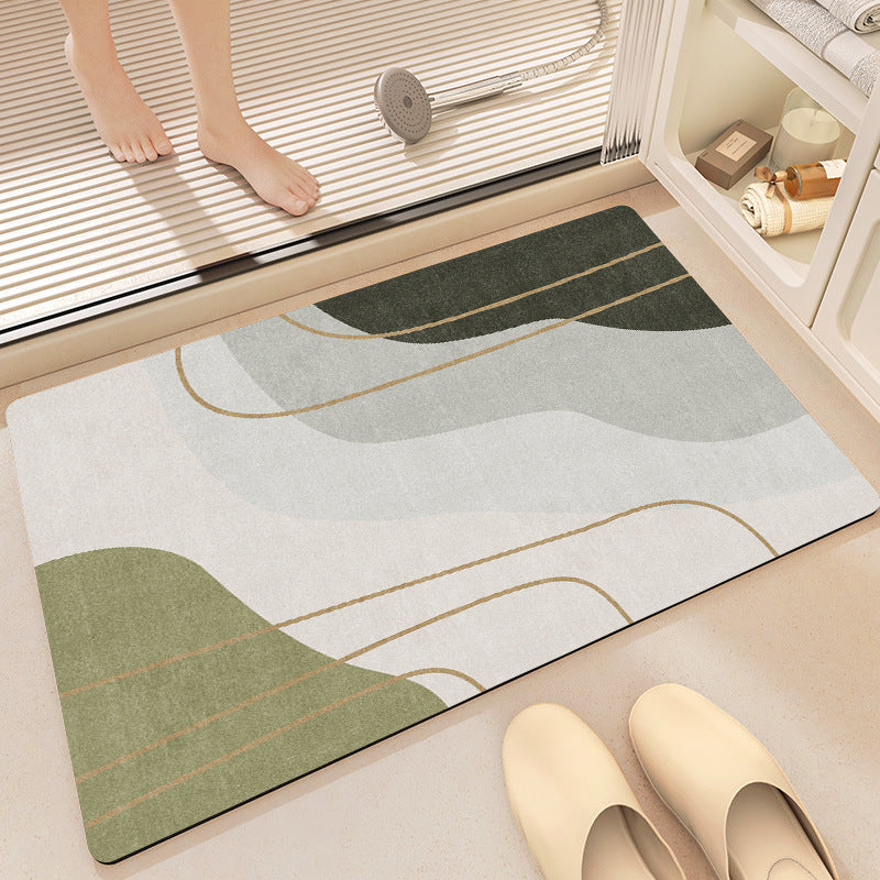 Abstract Pattern Non-Slip Bath Mat