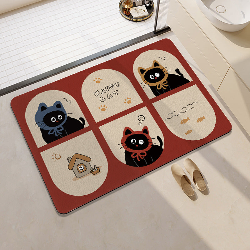 Playful Fruit-Themed Bath Mat