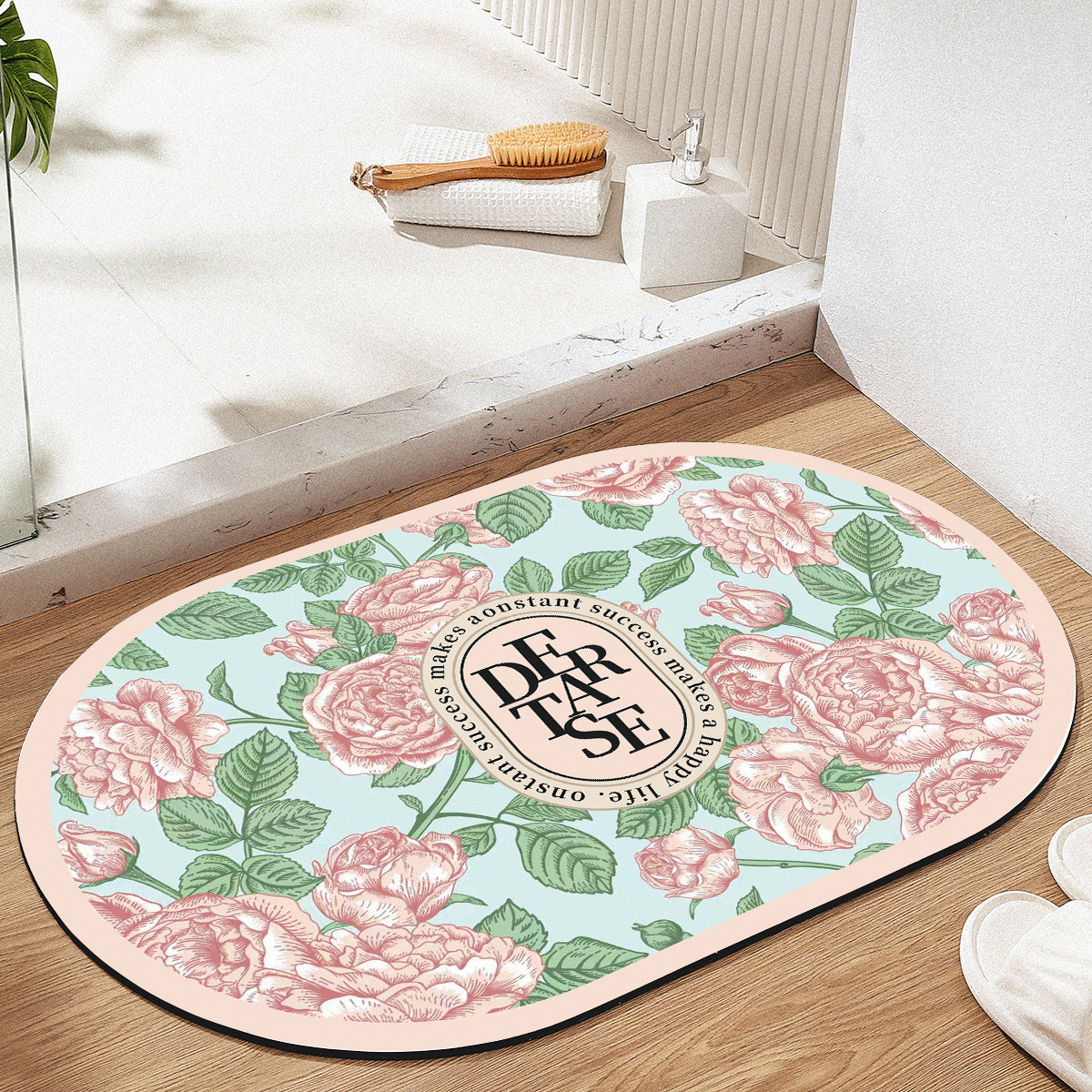 Floral Patterned Bath Mat