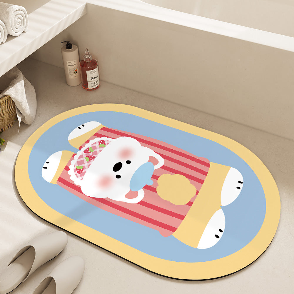 Cute Cartoon Dog Bath Mat