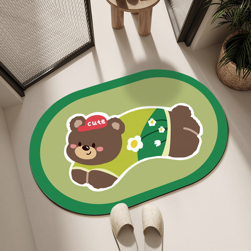 Cute Cartoon Dog Bath Mat