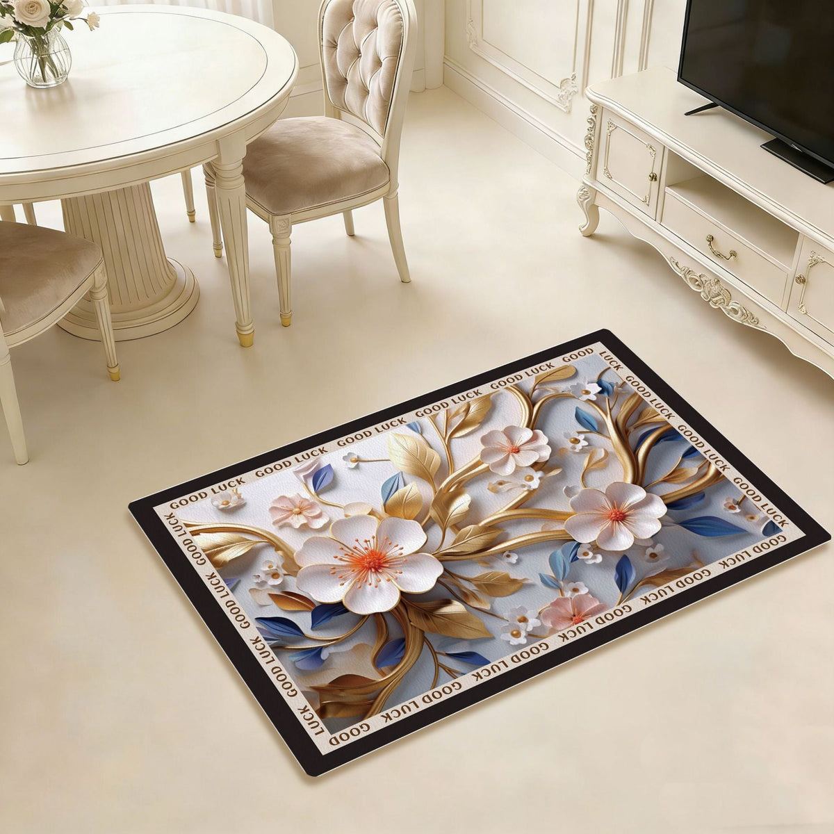 Playful Citrus-Themed Bathroom Mat