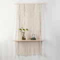 Macrame Wall Shelf with Hanger