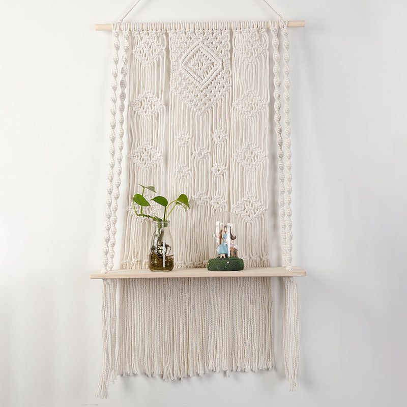 Macrame Wall Shelf with Hanger