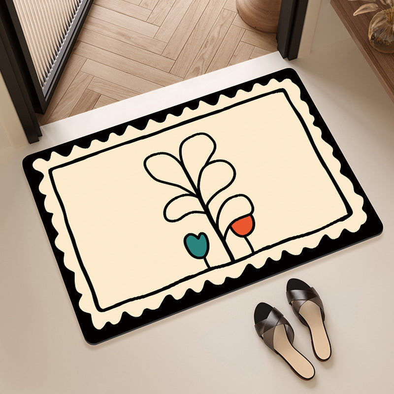 Playful Cartoon Dog-Themed Bath Mat