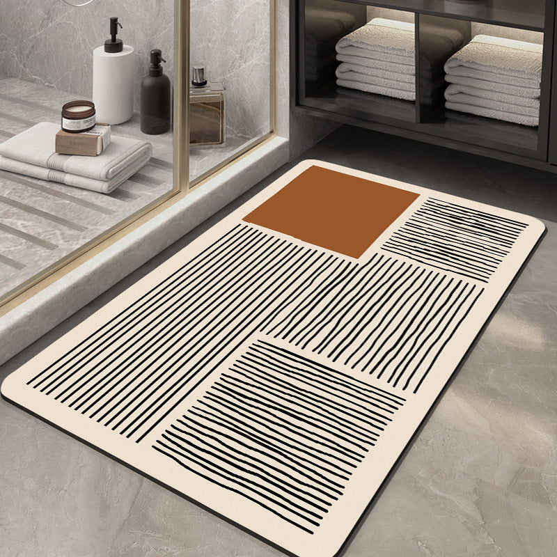 Textured Abstract Design Bath Mat