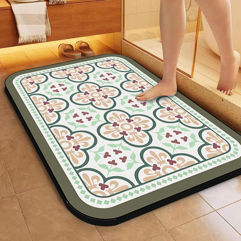 Decorative Vintage Pattern Bath Mat