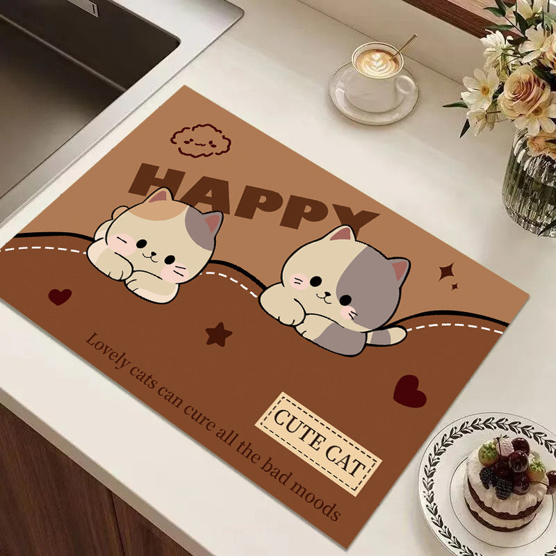 Cute Cartoon Dog Kitchen Mat
